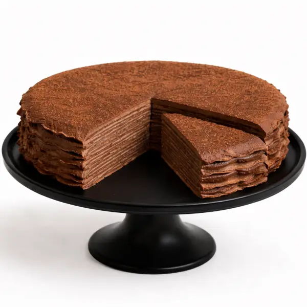 Chocolate Japanese Mille Crepe Cake