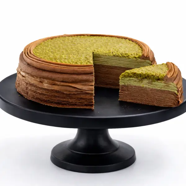 Dubai Chocolate Japanese Mille Crepe Cake